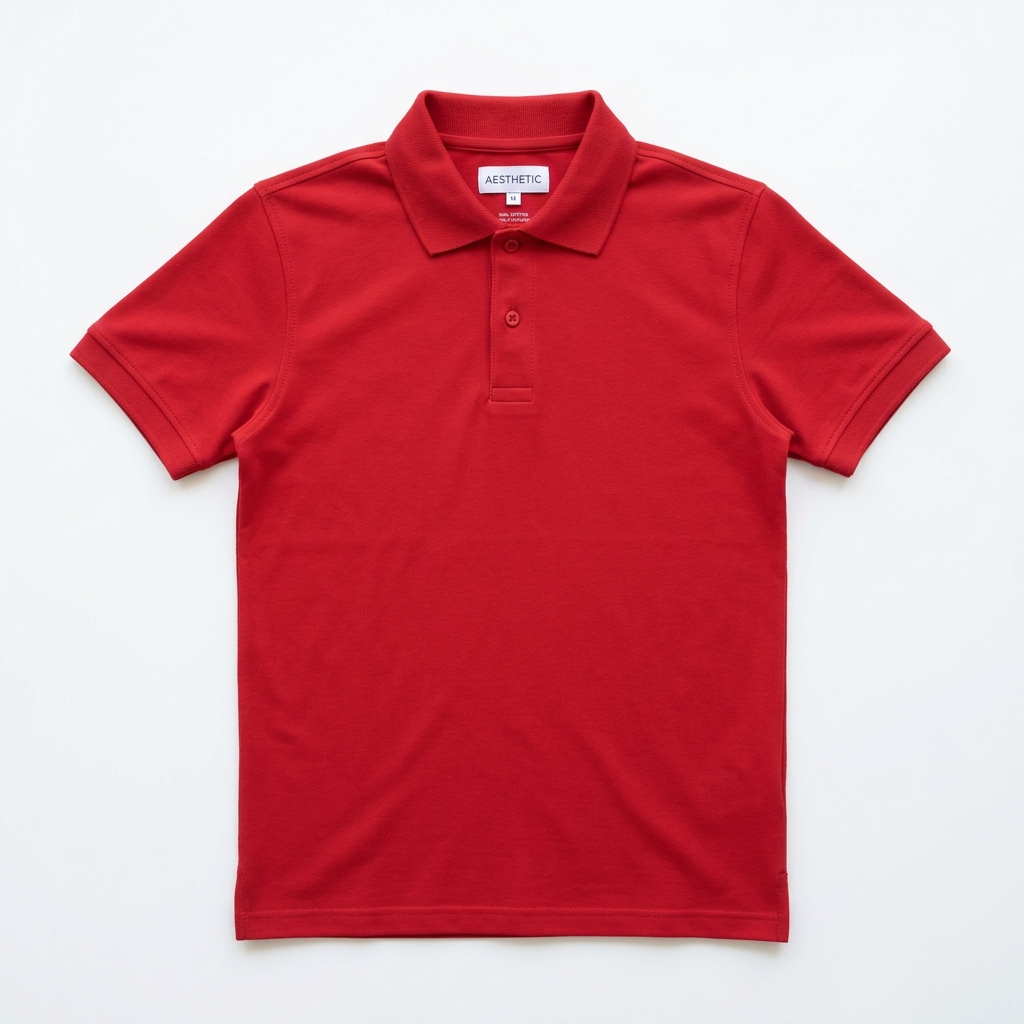 Red polo T-shirt